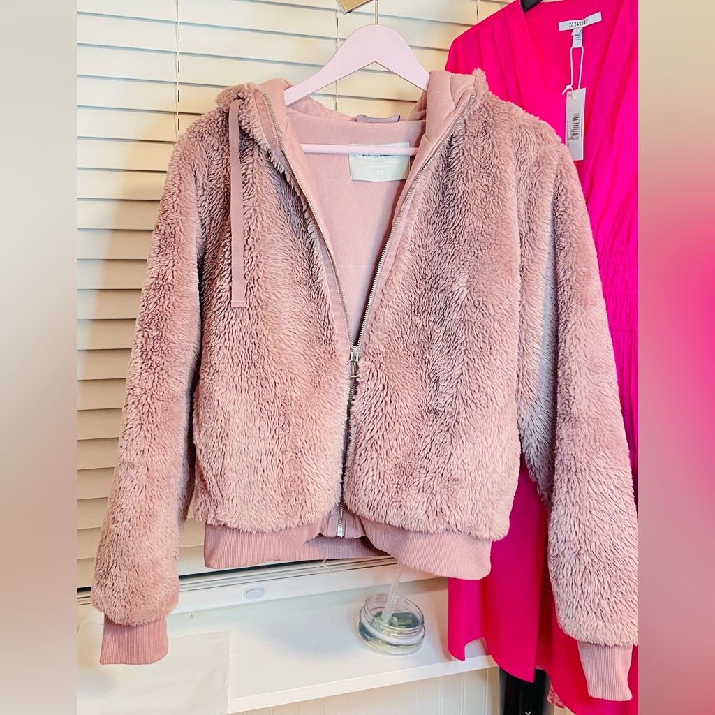 Athleta Plush Zip Hoodie In Dusty Rose